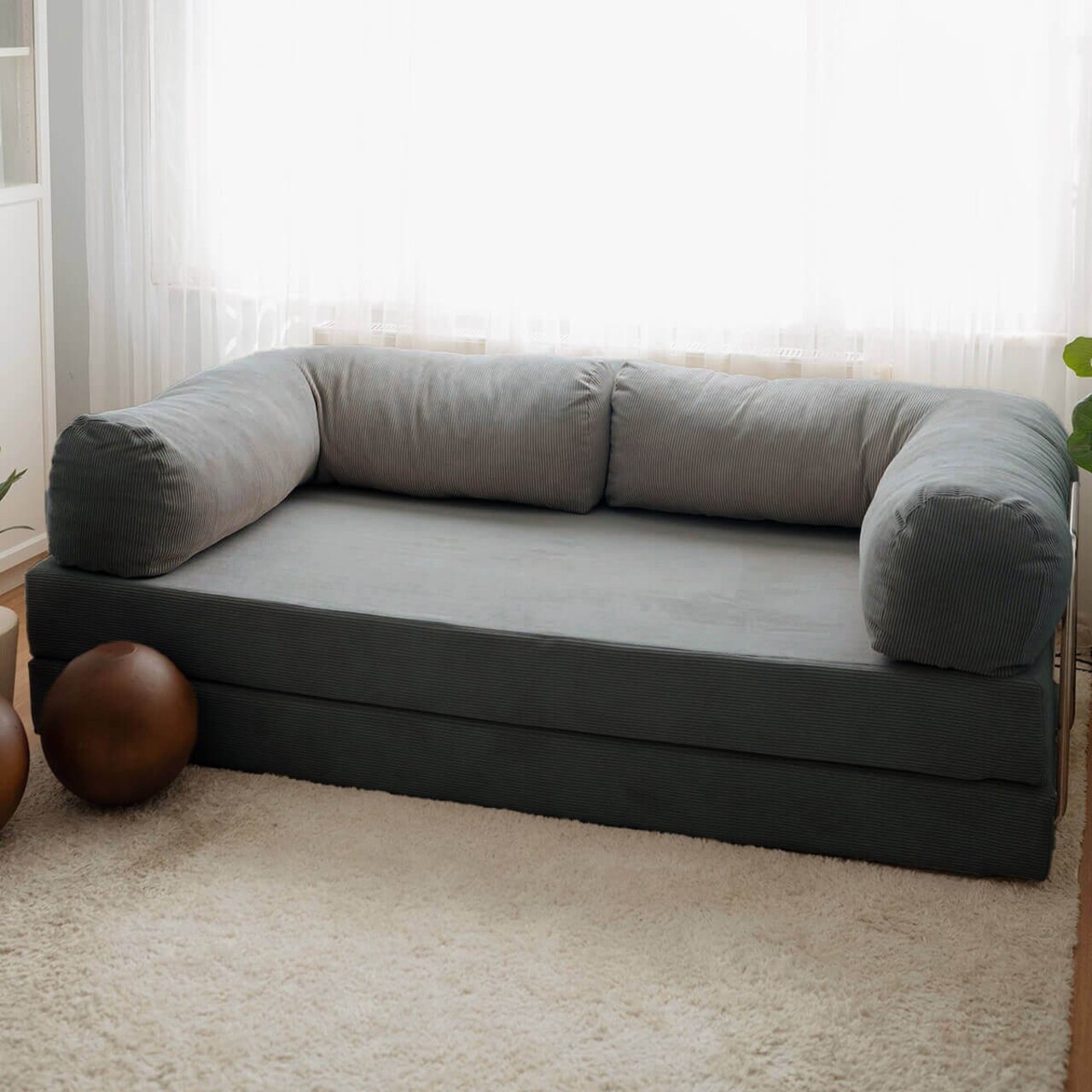 Canapea extensibila 3 locuri, Atelier del Sofa, 383EVN1268, Antracit - imagine 7